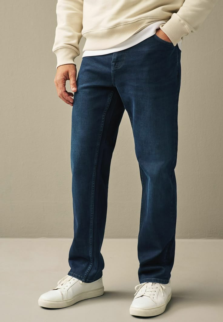 Dark Wash Straight Fit Jeans