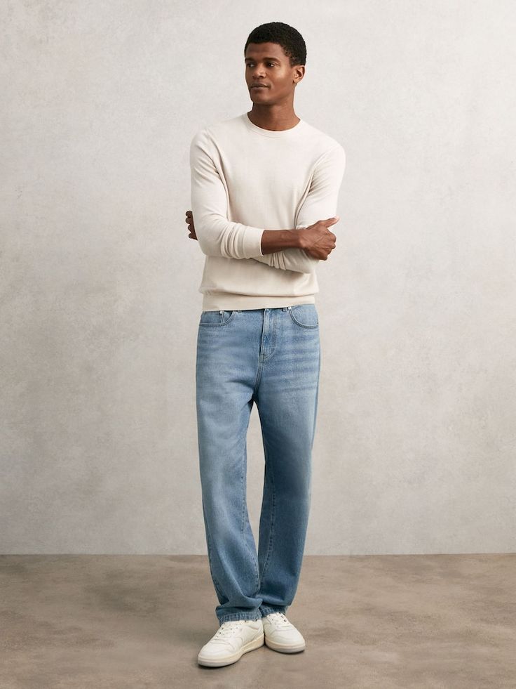 Washed Blue Casual Jeans