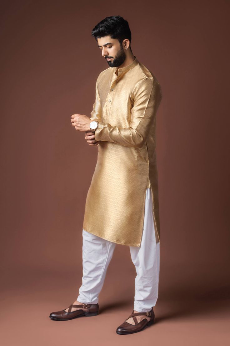 Cream Festive Kurta