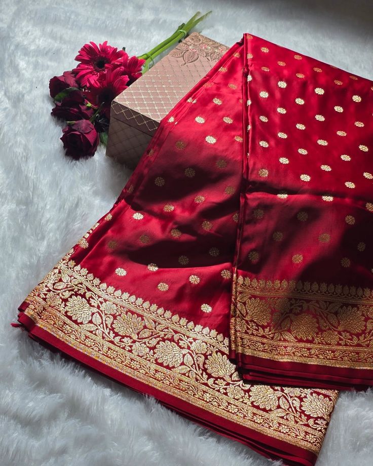 Red Banarasi Silk Saree