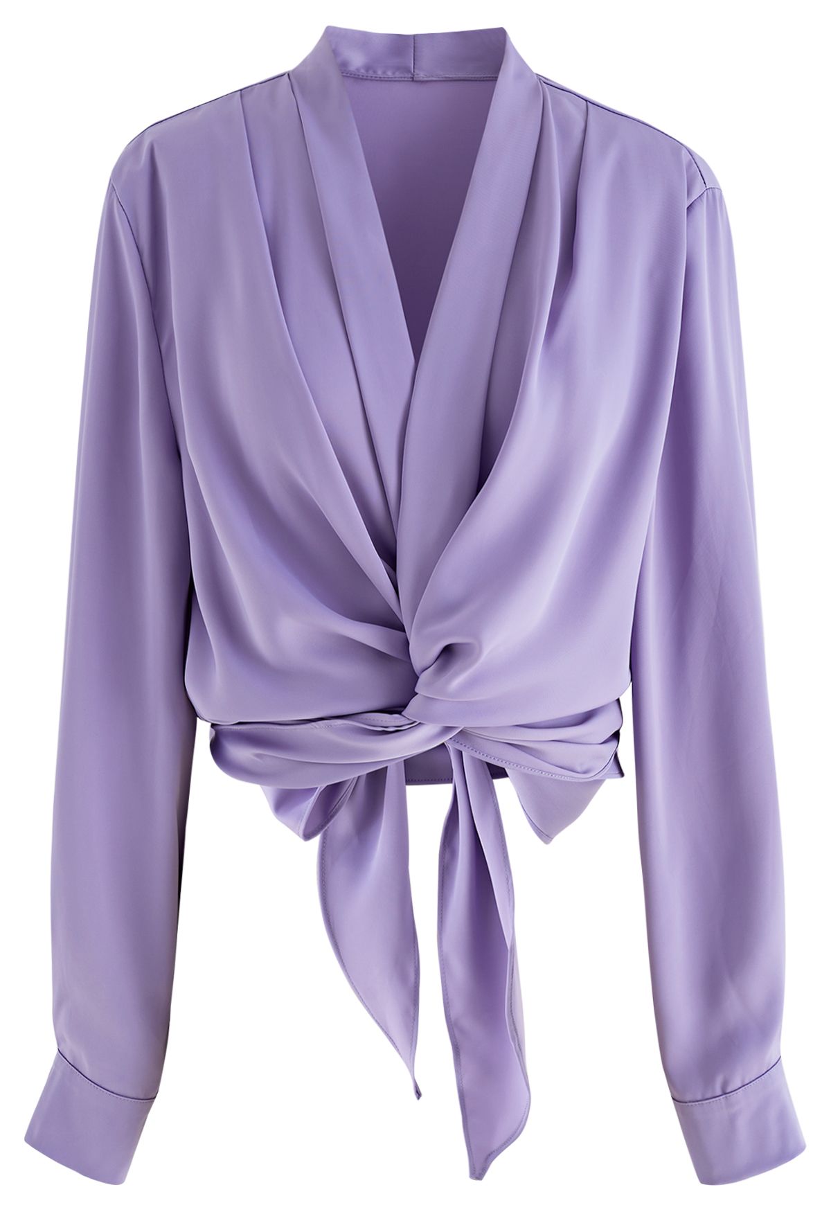 Lavender Satin Party Top