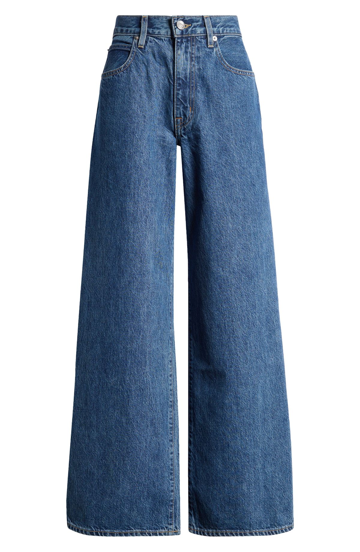 Blue High-Waist Denim Jeans